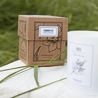 Summer 93 hand poured soy candle Norfolk Natural Living